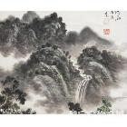 苍山烟雨 山水画 汪其忻作品 类别: 国画山水作品